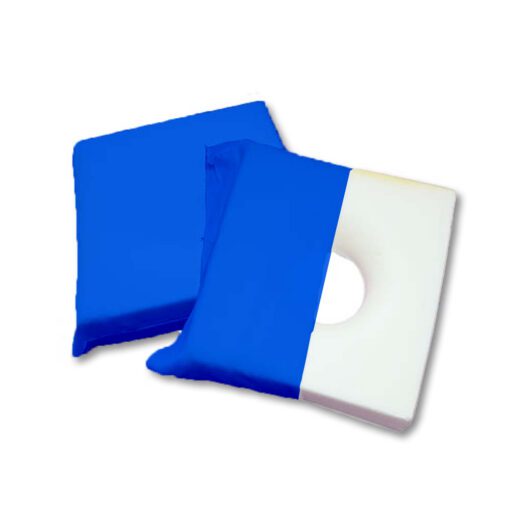 Almohadon cuadrado con funda azul nerea forlano