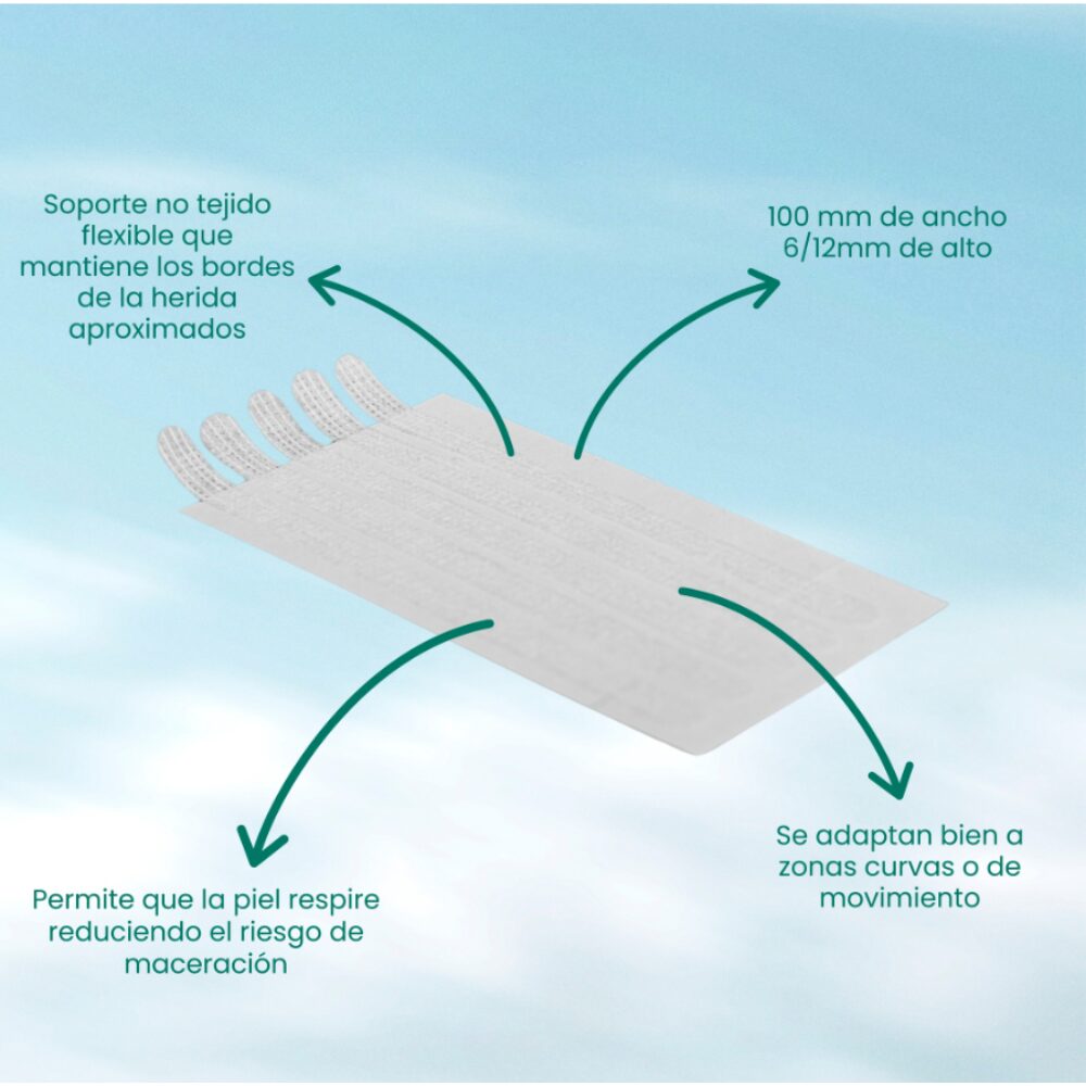 Apósito Para Sutura Strip 10 x 0,6 cm HIPOALERGIC - Imagen 4