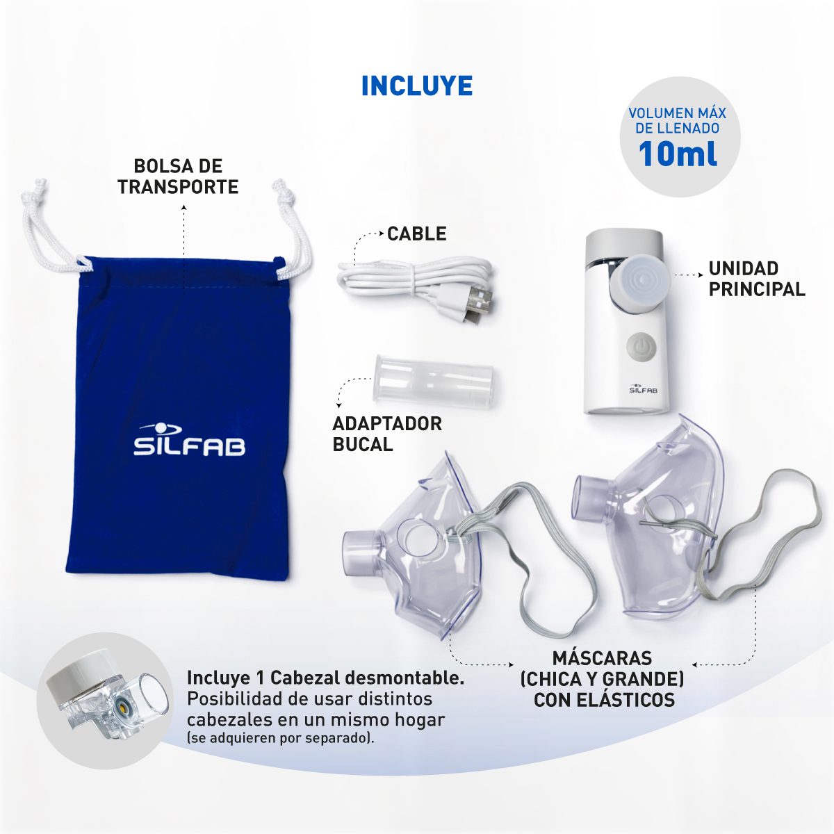 Nebulizador Mesh Breeze Flex NM30 SILFAB - Imagen 2