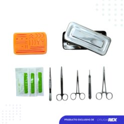 Kit Pad practicade sutura con Kit de instumental Basico