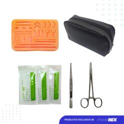 Kit practica de sutura con instrumental