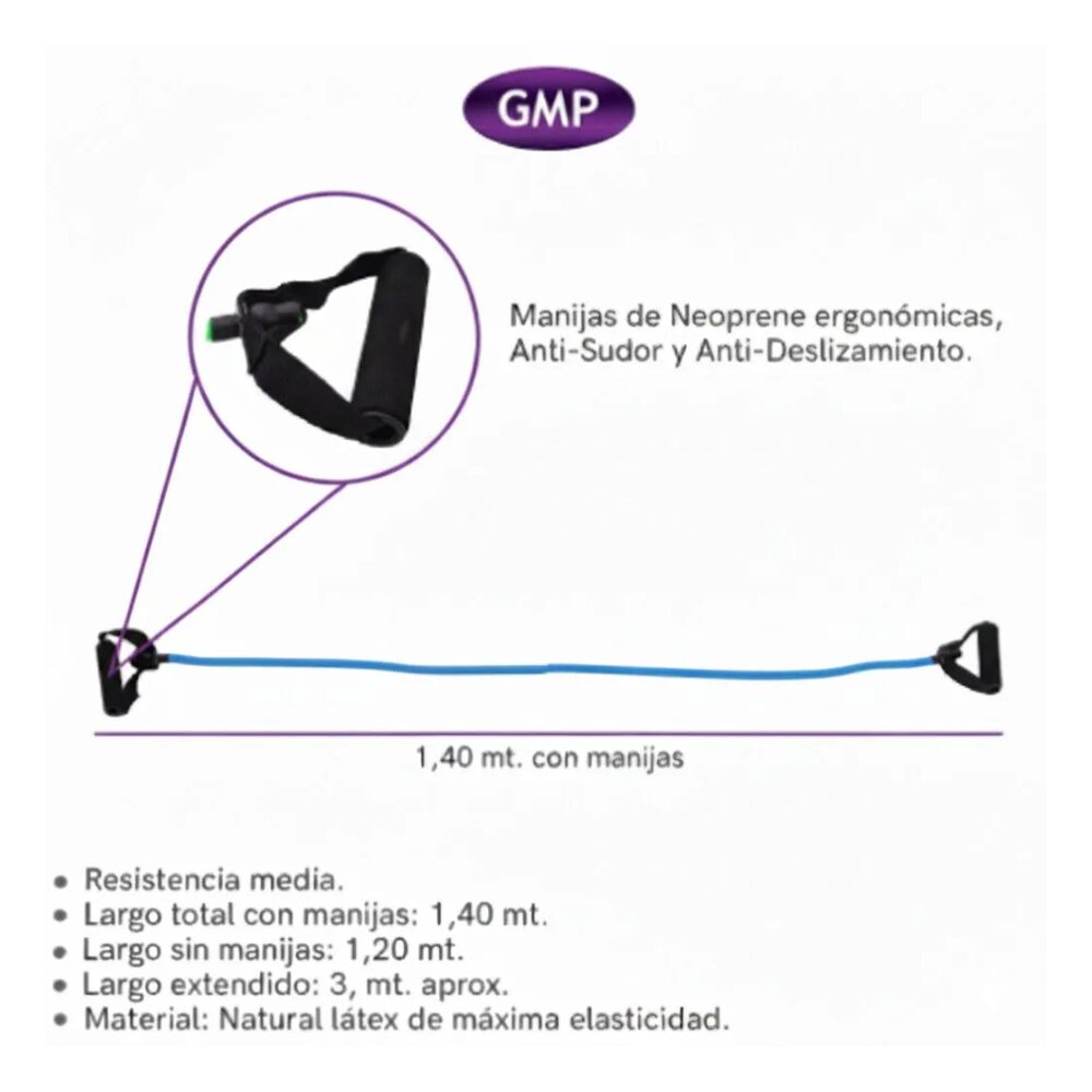 Banda Elástica Larga con Manija Tensión Media GMP - Imagen 3
