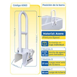 Barra de Sujeción para Bañera Regulable - Imagen 6