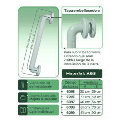 Barras de Sujeción Plástica Estriada - Imagen 3